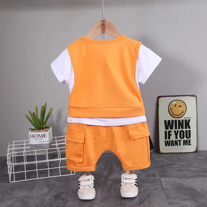 Infant Boys Clothing Children Casual T-Shirt Shorts 2Pcs/Set - Pets & Kidz