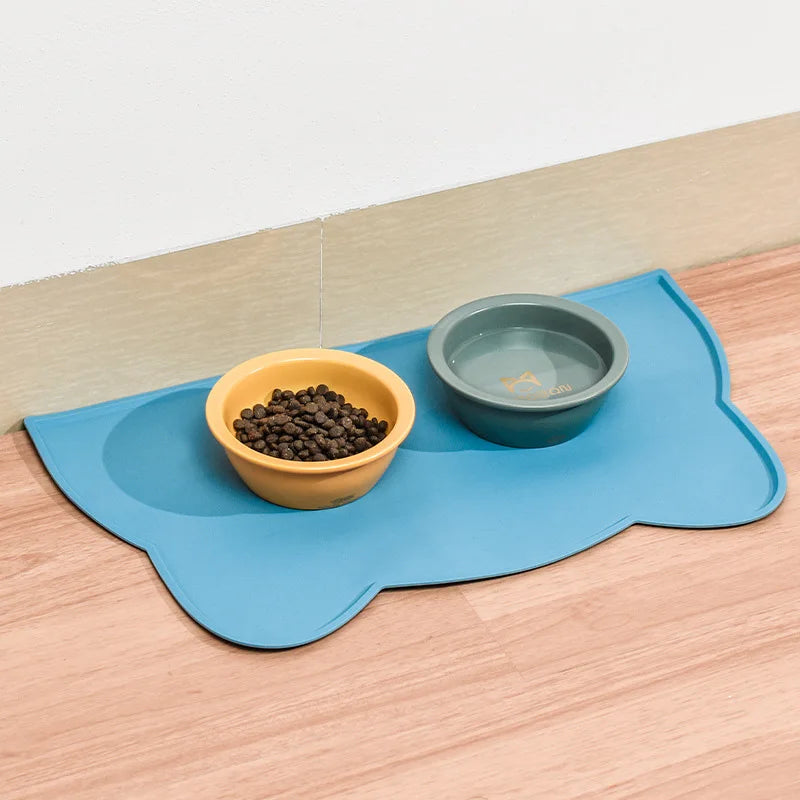 Silicone Waterproof Dog Cat Bowl Food Mat - Pets & Kidz