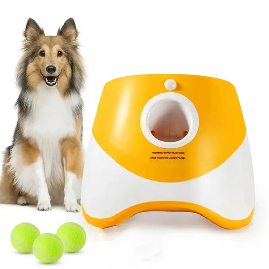 Dog Tennis Ball Launcher. Automatic Interactive Throw Rechargable Catapult