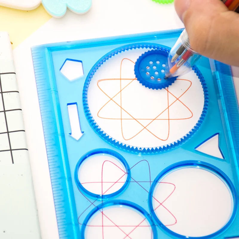 Geometry Spirograph Drawing Stencils Set Painting Template Art Crafts Creative Kids Educational Toy - Pets & Kidz