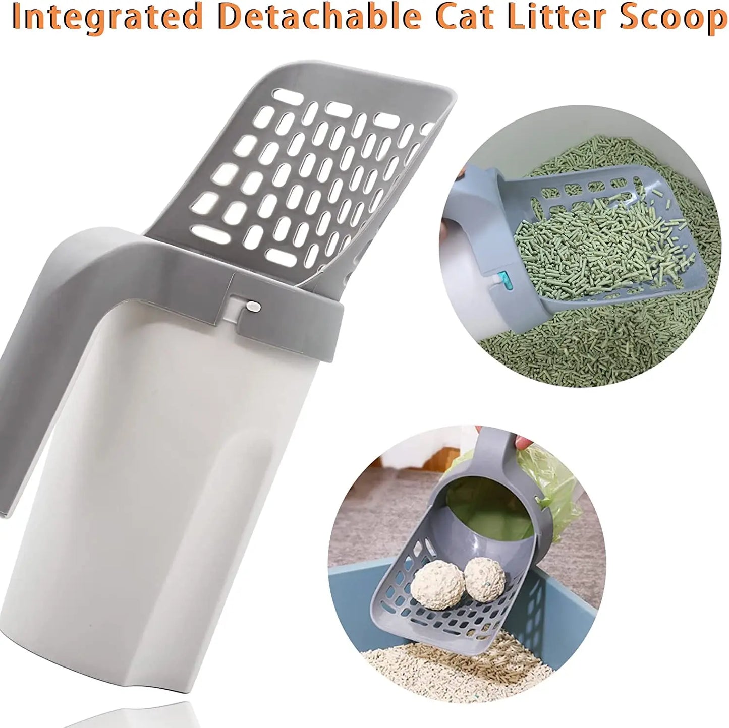 Cat Litter Shovel Scoop with Refill Bag For Pet Filter Clean Toilet Garbage Picker - Pets & Kidz